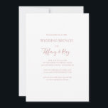 Einfaches elegantes Rose-Gold-Hochzeitsseminar Einladung<br><div class="desc">Diese schlichte, elegante Rose Gold Hochzeitsbrunch-Einladung ist perfekt für Ihre klassische, moderne Rose Goldhochzeit. Das Design besticht durch einen klassisch Vintagen minimalchischen zeitgenössischen Goldene Schriftart und eine romantische formale Kalligraphie. Es eignet sich hervorragend für Hochzeiten im Frühling, Sommer, Herbst oder Winter. Behalt es so, wie es ist, oder wählen Sie...</div>