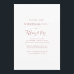 Einfaches elegantes Rose-Gold-Hochzeitsseminar Einladung<br><div class="desc">Diese schlichte, elegante Rose Gold Hochzeitsbrunch-Einladung ist perfekt für Ihre klassische, moderne Rose Goldhochzeit. Das Design besticht durch einen klassisch Vintagen minimalchischen zeitgenössischen Goldene Schriftart und eine romantische formale Kalligraphie. Es eignet sich hervorragend für Hochzeiten im Frühling, Sommer, Herbst oder Winter. Behalt es so, wie es ist, oder wählen Sie...</div>