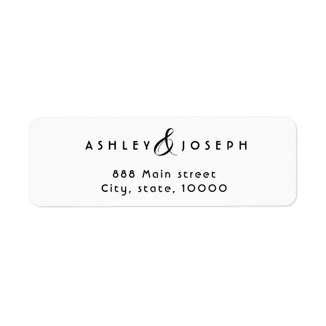 Einfaches elegantes Rücksendelabel (Vorne)