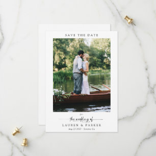 Einfaches Elegantes Save-the-Date-Drehbuch-Hochzei Save The Date