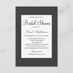 Einfaches elegantes Schwarzweiss-Designelegant Einladung