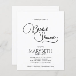 Einfaches elegantes Script-Brautparty