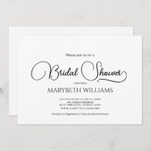 Einfaches elegantes Script-Brautparty