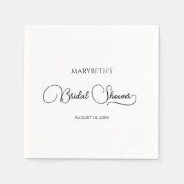 Einfaches elegantes Script-Brautparty Serviette