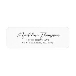 Einfaches, elegantes Script-Hochzeitsadressen-Labe