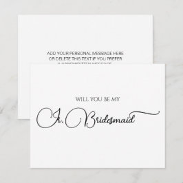 Einfaches elegantes Script Junior Bridesmaid-Angeb Mitteilungskarte