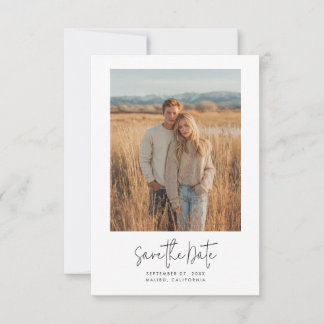Einfaches Elegantes Skript Foto Budget Save-the-Da Save The Date