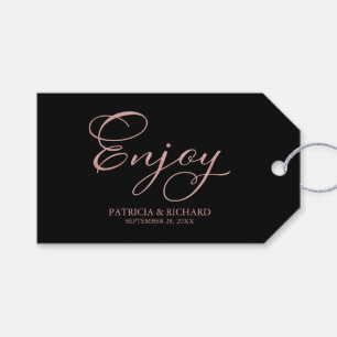 Einfaches elegantes Skript Gastgeschenk Hochzeit-T Geschenkanhänger