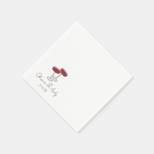einfaches elegantes Skript Verlobung Hochzeitsgesc Serviette