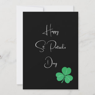 Einfaches elegantes St. Patricks Day-Kleeblatt Dankeskarte
