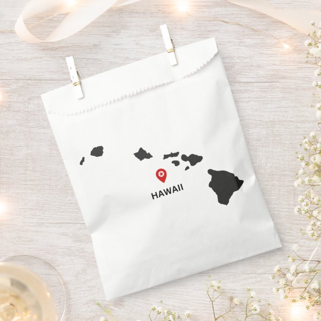 Einfaches elegantes Staat von Hawaii Wedding Geschenktütchen (Ausgeschnitten)