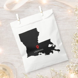 Einfaches elegantes Staat von Louisiana Wedding Geschenktütchen