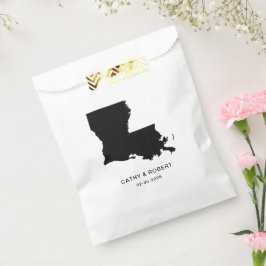 Einfaches elegantes Staat von Louisiana Wedding Geschenktütchen