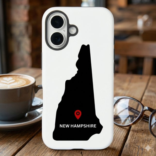 Einfaches elegantes Staat von New Hampshire iPhone 16 Hülle (Von Creator hochgeladen)