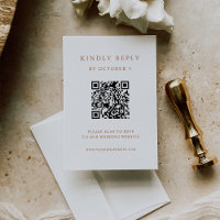 Einfaches elegantes Text | Boho Wedding QR Code