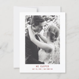 Einfaches elegantes Text & Foto | Hochzeitsankündi Postkarte