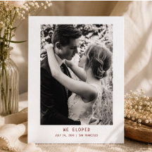 Einfaches elegantes Text & Foto | Hochzeitsankündi