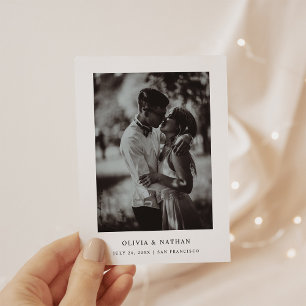 Einfaches elegantes Text und Foto SAVE THE DATE Ankündigungspostkarte