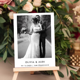 Einfaches elegantes Text und Foto | SAVE THE DATE Magneteinladung