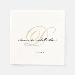 Einfaches elegantes, traditionelles Script-Gold-Mo Serviette