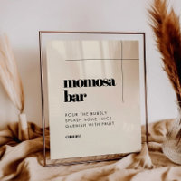 Einfaches, elegantes und elegantes Momosa-Bar