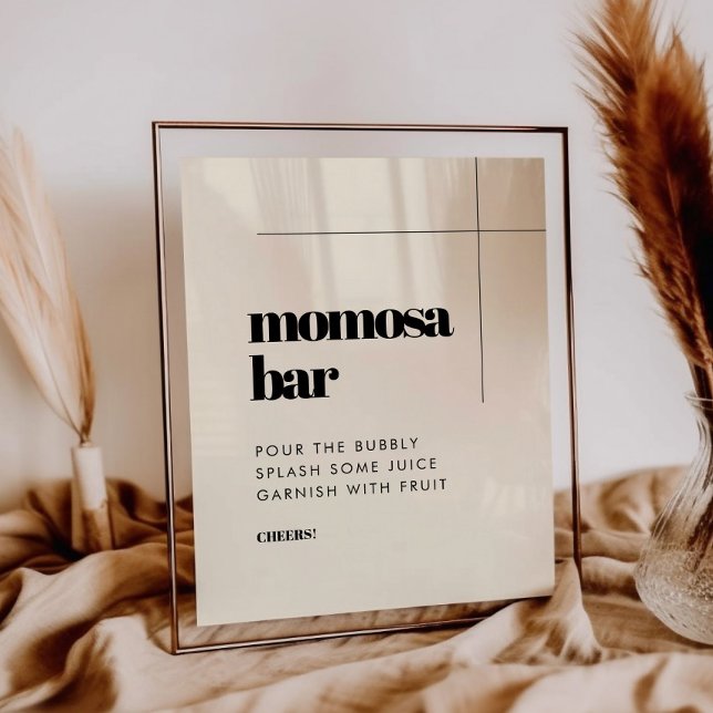 Einfaches, elegantes und elegantes Momosa-Bar Poster (Von Creator hochgeladen)
