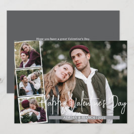 Einfaches Elegantes Valentinstag Liebe 4 Foto Feiertagskarte