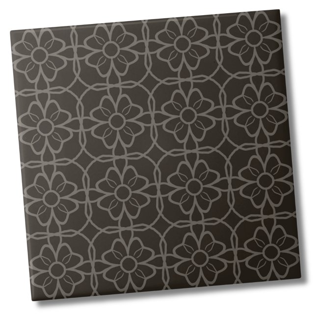 Einfaches elegantes Vintag geometrisches Muster Fliese (Simple Elegant Vintage Geometric Floral Pattern Ceramic Tile)