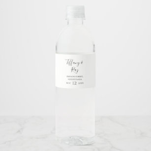 Einfaches elegantes Wasserflaschen-Etikett