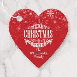 Einfaches Elegantes Weihnachtsfest - Foto Geschenkanhänger