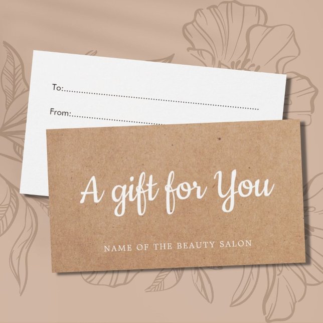 Einfaches elegantes White Printed Kraft Beauty Sal (Von Creator hochgeladen)