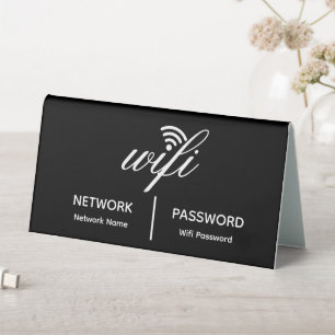Einfaches Elegantes WLAN-Netzwerk-Passwort Info Sc Tischaufsteller