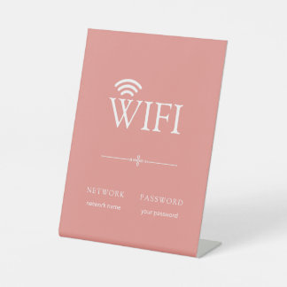 Einfaches Elegantes WLAN-Netzwerk-Passwort-Schild Sockelschild