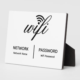 Einfaches elegantes WLAN-Netzwerkkennwort-Info-Tab Fotoplatte