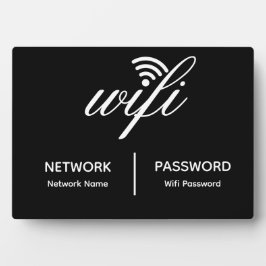 Einfaches elegantes WLAN-Netzwerkkennwort-Info-Tab Fotoplatte