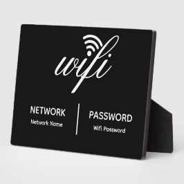 Einfaches elegantes WLAN-Netzwerkkennwort-Info-Tab Fotoplatte