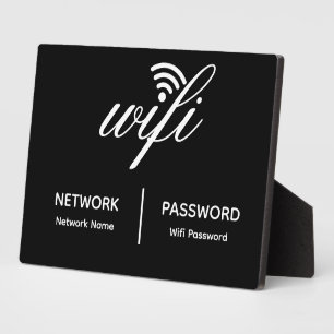 Einfaches elegantes WLAN-Netzwerkkennwort-Info-Tab Fotoplatte