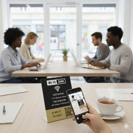 Einfaches elegantes WLAN QR-Netzwerkkennwort Sockelschild