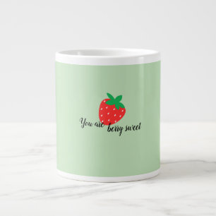 Einfaches Erdbeerdesign Jumbo-Tasse