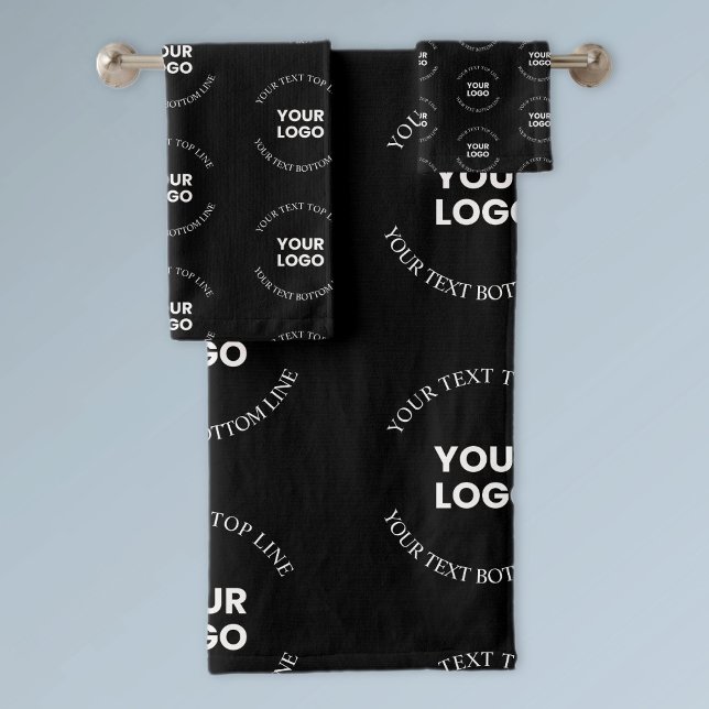 Einfaches Ersetzen von Logos und bearbeitbarem Tex Badhandtuch Set (Von Creator hochgeladen)