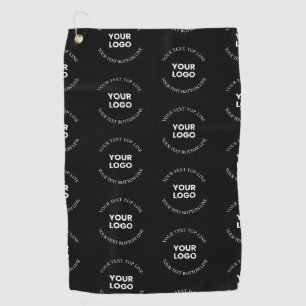 Einfaches Ersetzen von Logos und bearbeitbarem Tex Golfhandtuch