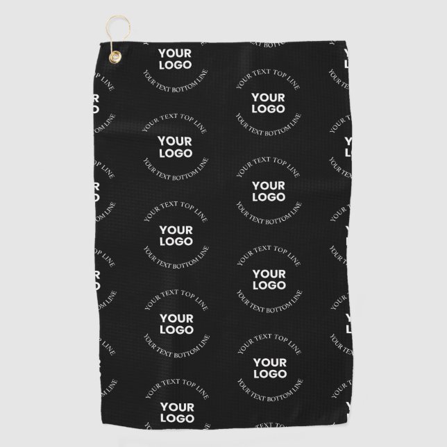 Einfaches Ersetzen von Logos und bearbeitbarem Tex Golfhandtuch (Vorderseite)