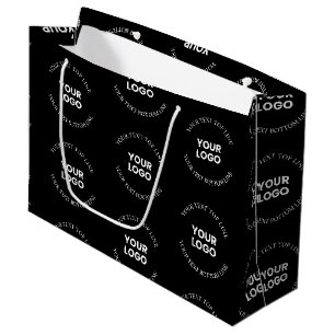 Einfaches Ersetzen von Logos und bearbeitbarem Tex Große Geschenktüte