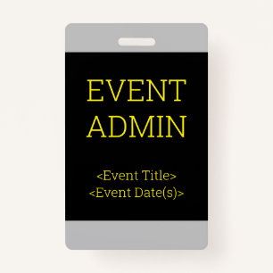 Einfaches "EVENT ADMIN"-Abzeichen Ausweis