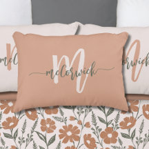 Einfaches Familienmonogramm Name Terrakotta