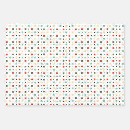 Einfaches, farbiges geometrisches Muster Stilvoll  Geschenkpapier Set