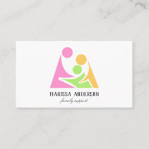 Einfaches, farbiges Modern Family Support-Logo