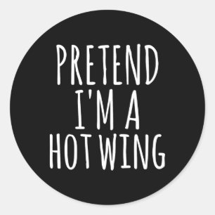 Einfaches faules Halloween-Vorwand Ich bin ein Hot Runder Aufkleber