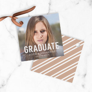 Einfaches, feines Abschluss Foto Graduate Geschenkanhänger