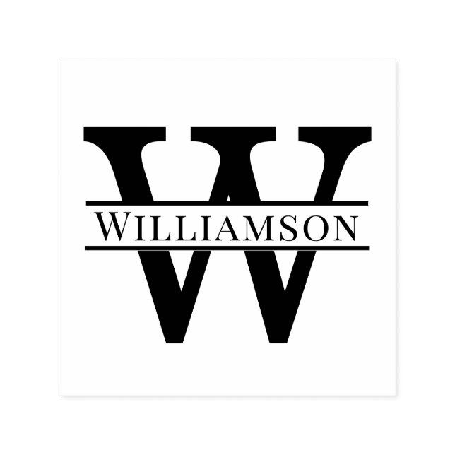 Einfaches, feines Single Anfangsbuchstaben Nr. 1 Permastempel (Design)